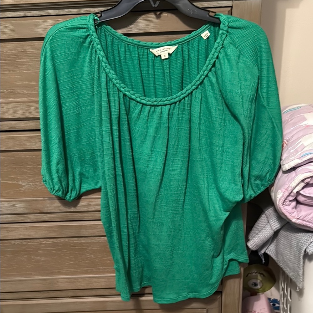 Max Studio Vibrant Green Blouse